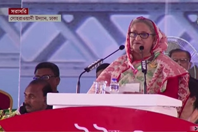 জীবন থাকতে দেশের স্বার্থ কারও কাছে বিলিয়ে দেব না: শেখ হাসিনা