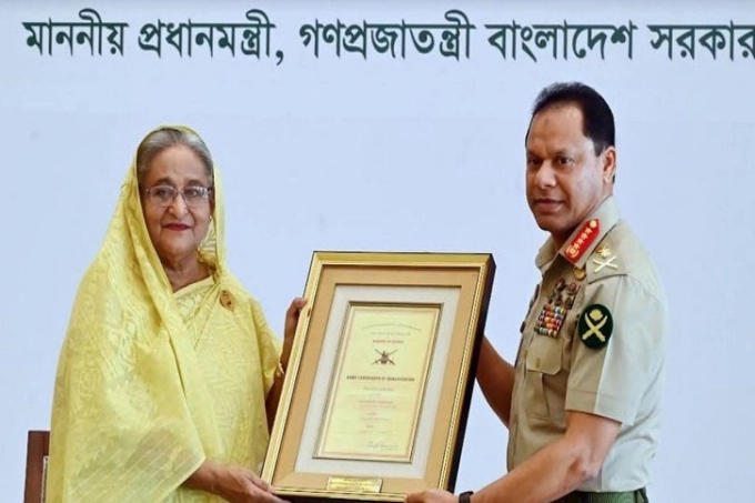 সেনাবাহিনী কাজের মাধ্যমে জনগণের আস্থা অর্জন করেছে : প্রধানমন্ত্রী