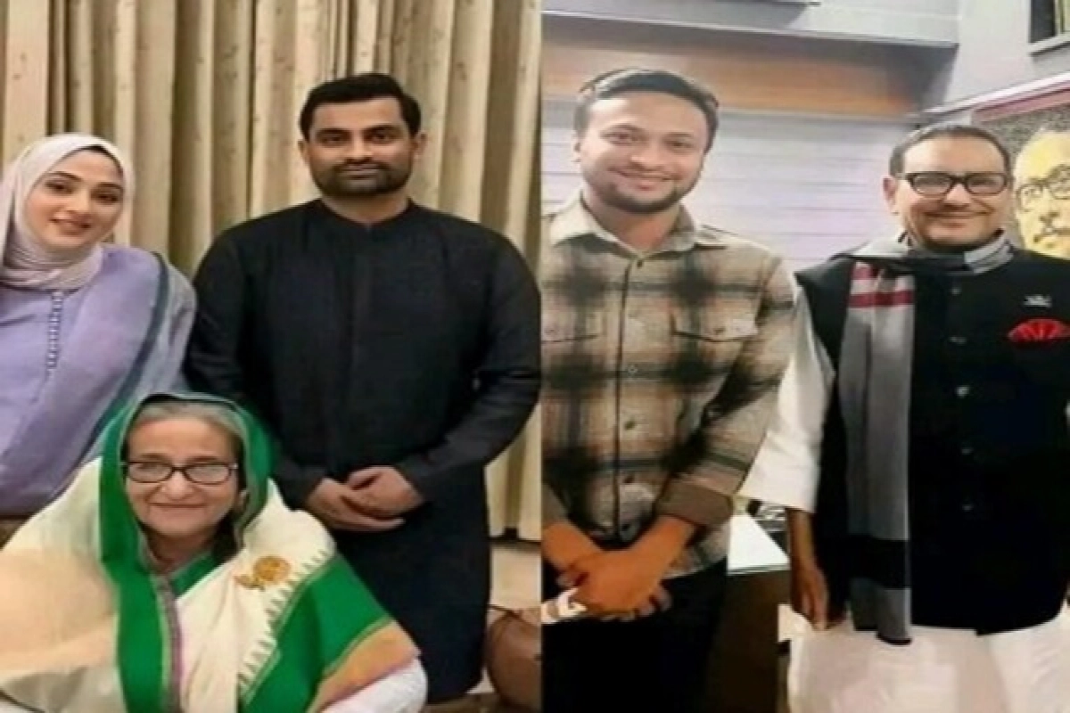সাকিবের পাশে ওবায়দুল কাদের, তামিমের সামনে প্রধানমন্ত্রী