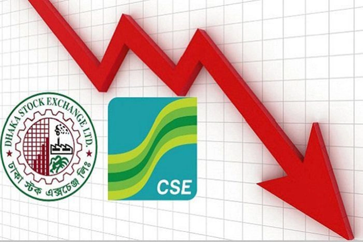 শেয়ারবাজারে আবারও পতন, কমেছে লেনদেনও
